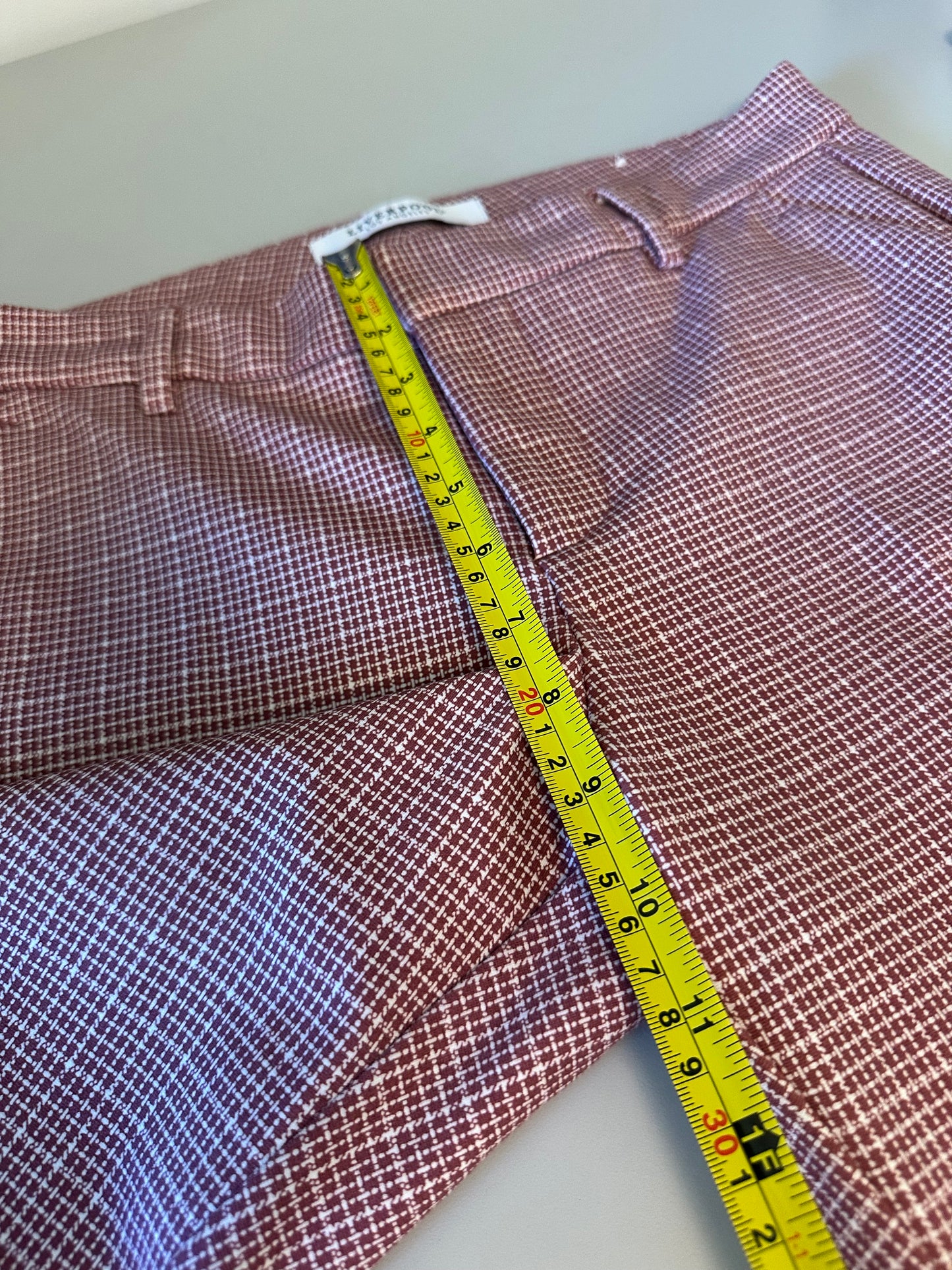 Liverpool Los Angeles Red and White Houndstooth Trousers | Size 8