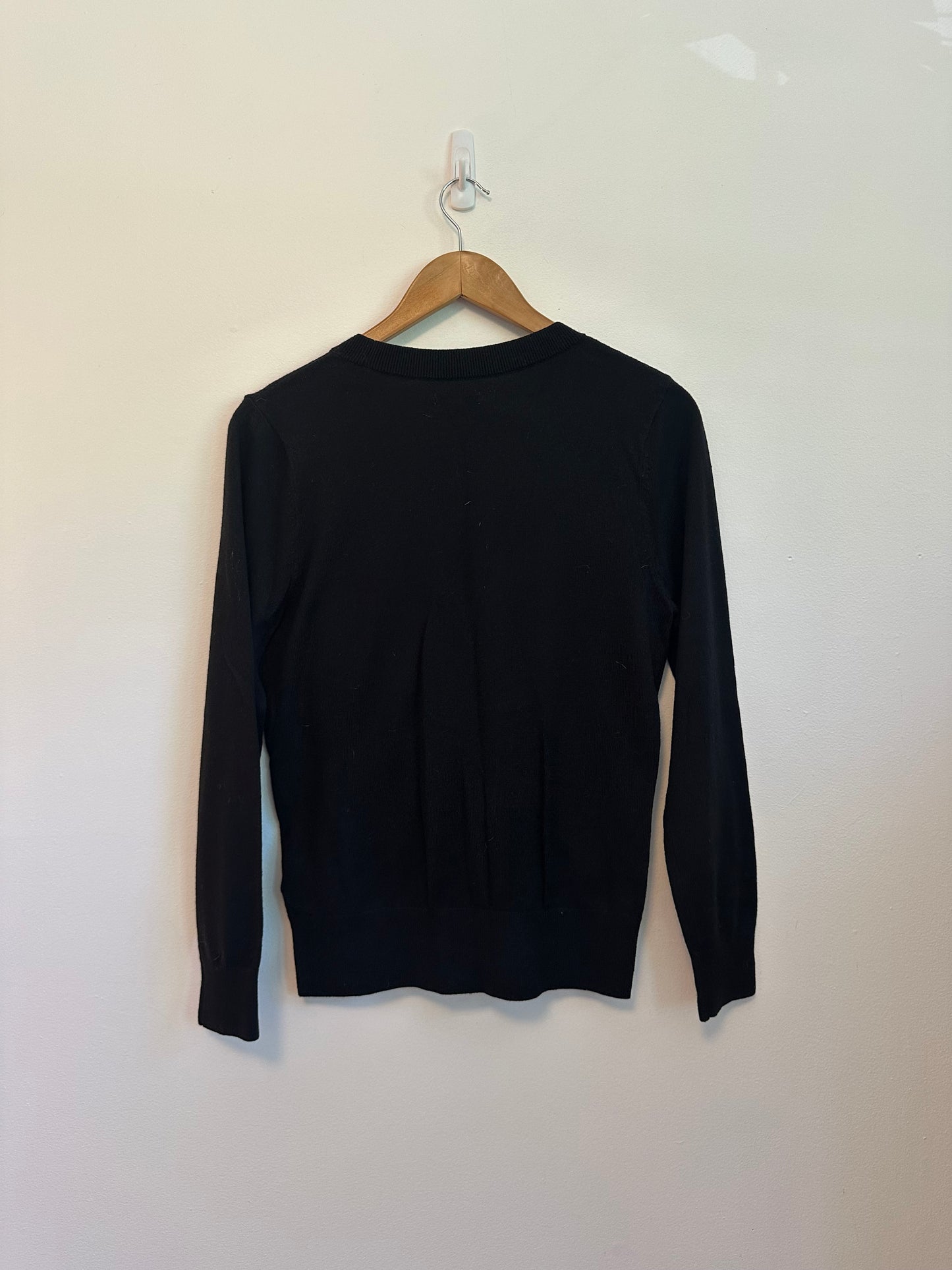 Daily Ritual Black Wrap Sweater | Size Medium