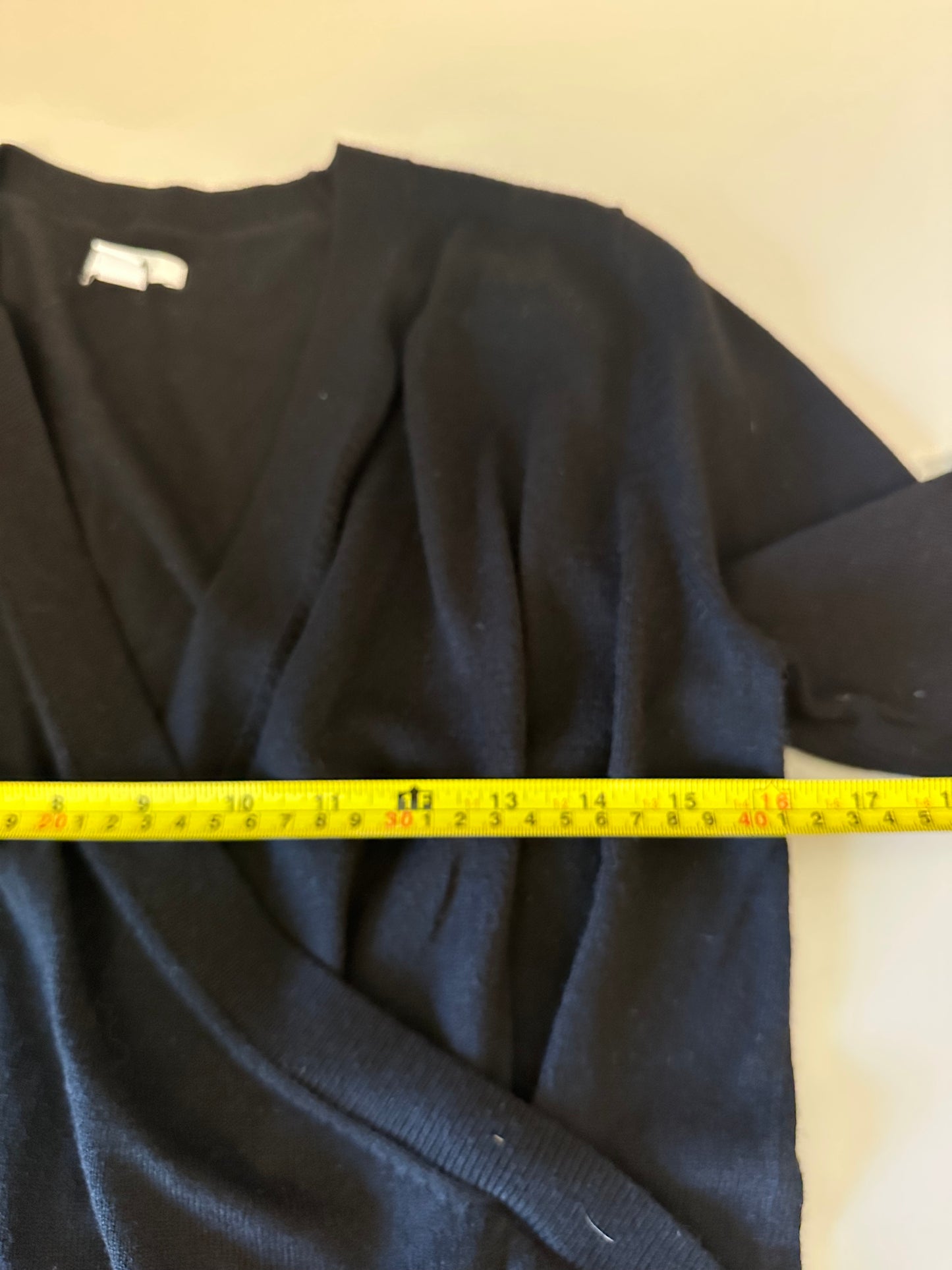 Daily Ritual Black Wrap Sweater | Size Medium