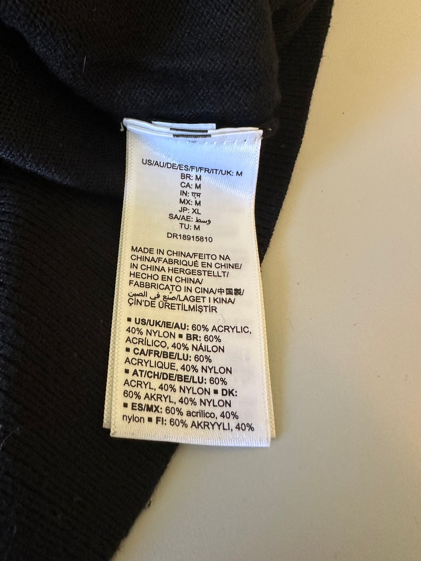 Daily Ritual Black Wrap Sweater | Size Medium