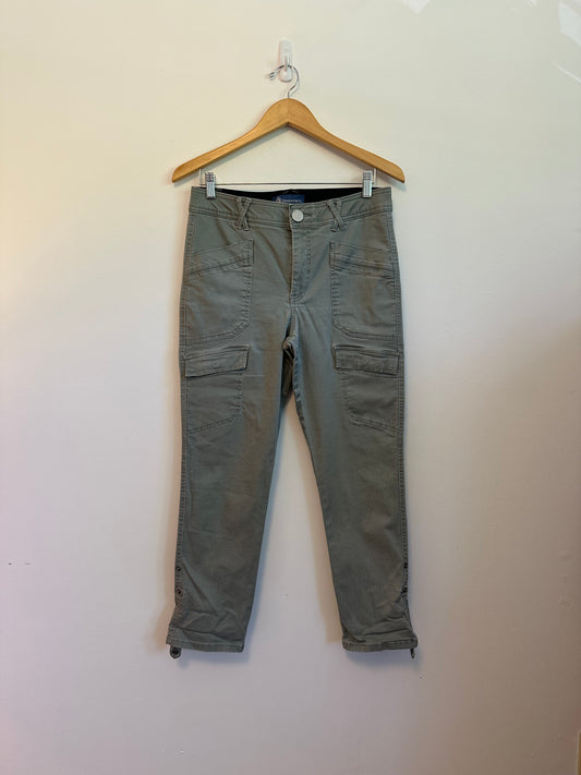 Democracy Olive Green "Ab" Technology Stretch Cargo Pants | Size 8P