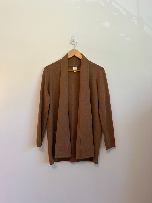 J. Crew Cotton Open Tan Cardigan | Size Medium Petite