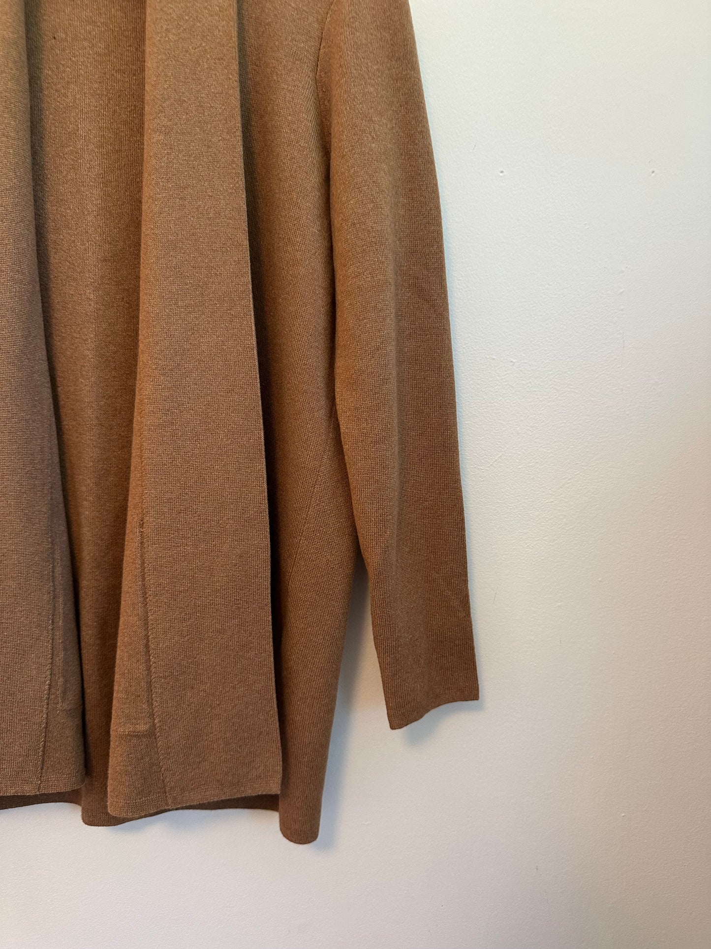J. Crew Cotton Open Tan Cardigan | Size Medium Petite