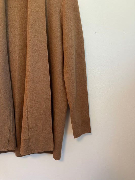 J. Crew Cotton Open Tan Cardigan | Size Medium Petite