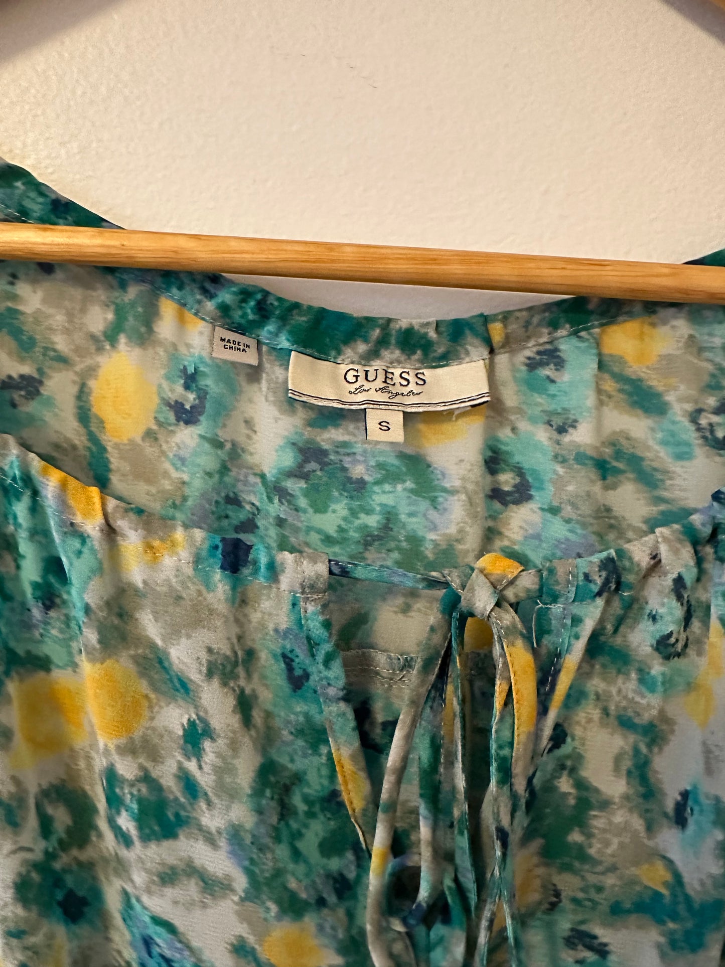 Guess Floral Long Sleeve Mini Dress | Size Small