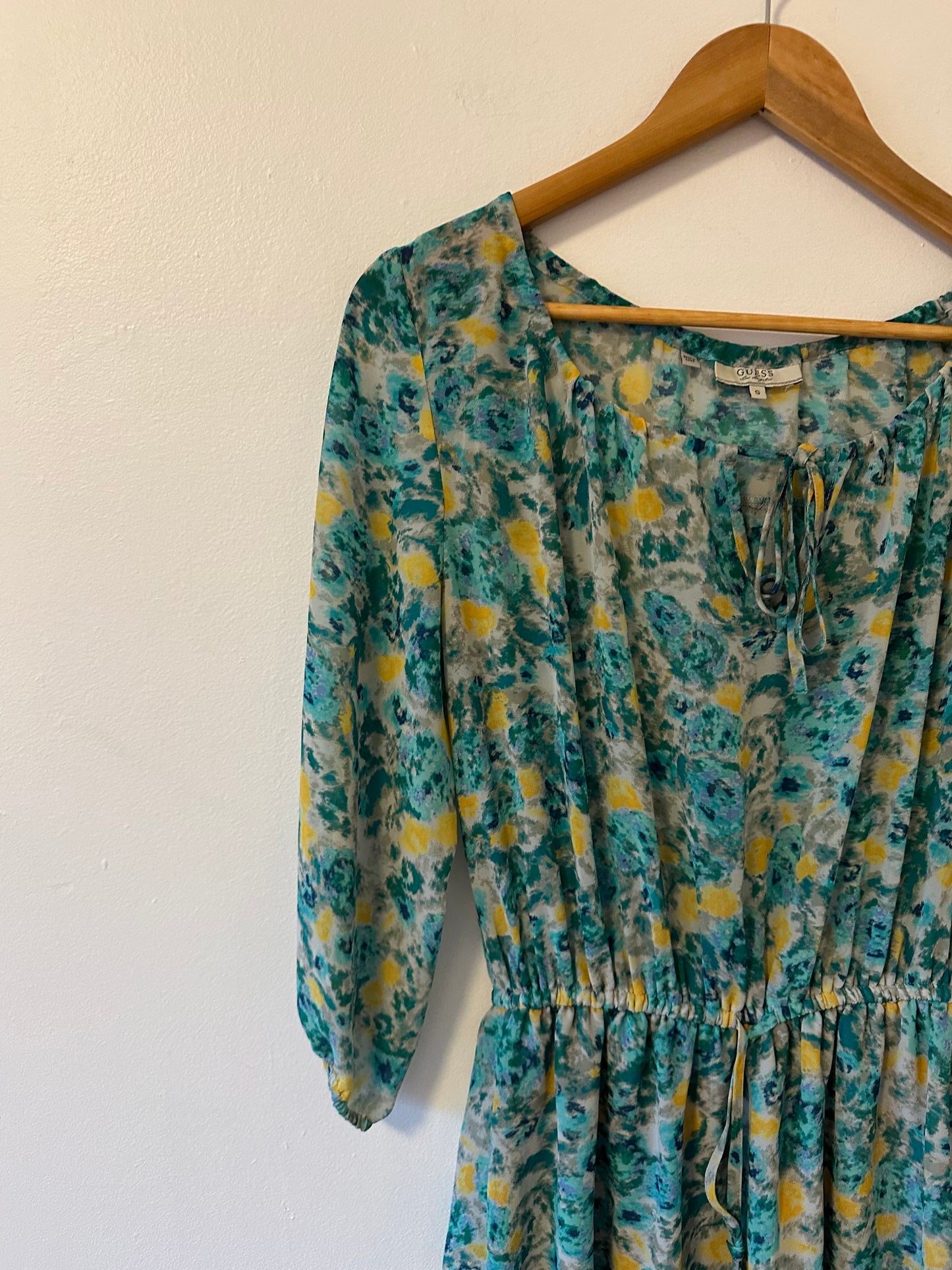 Guess Floral Long Sleeve Mini Dress | Size Small