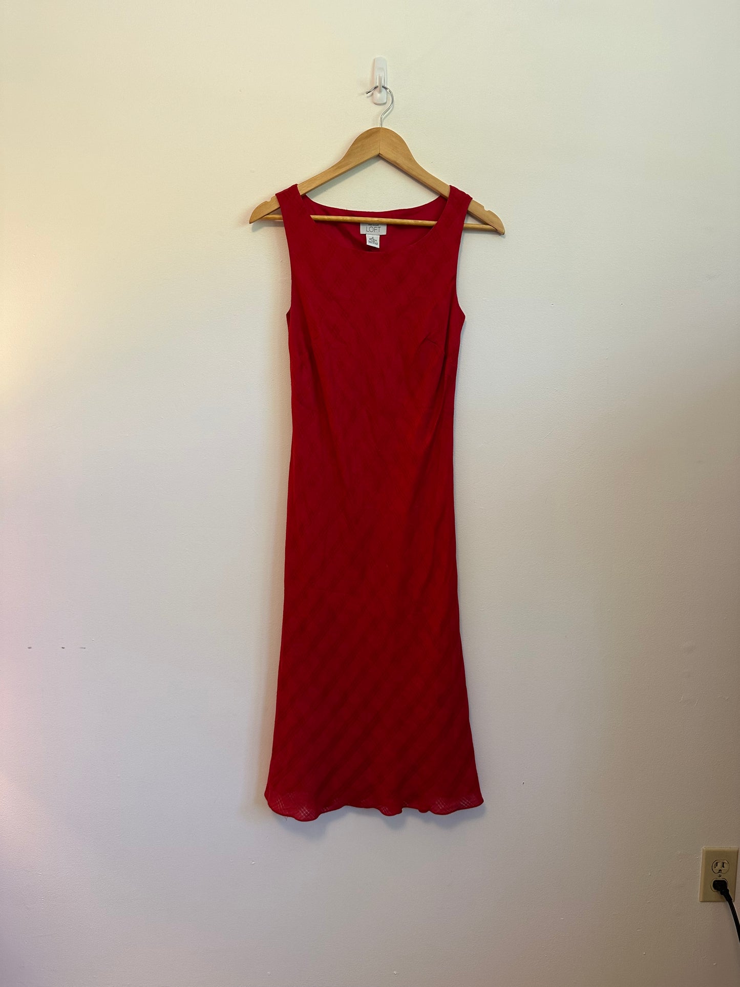 Loft Vintage Bias Cut Sleeveless Red Dress | Size 6