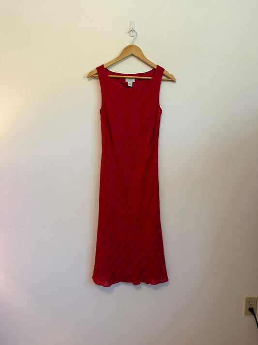 Loft Vintage Bias Cut Sleeveless Red Dress | Size 6