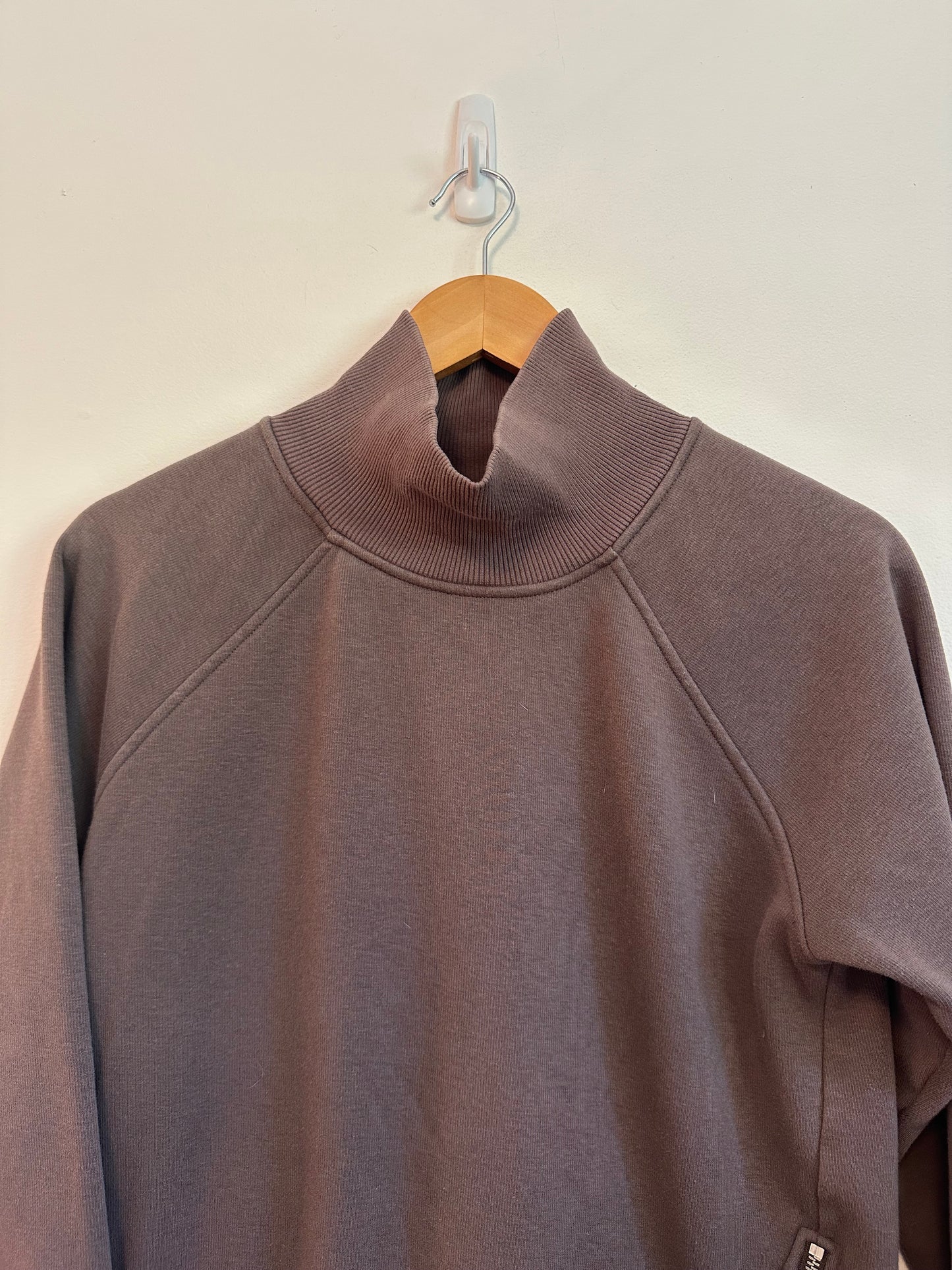 Athleta Cozy Karma Twist Neck Sweatshirt in Brown | Size XS
