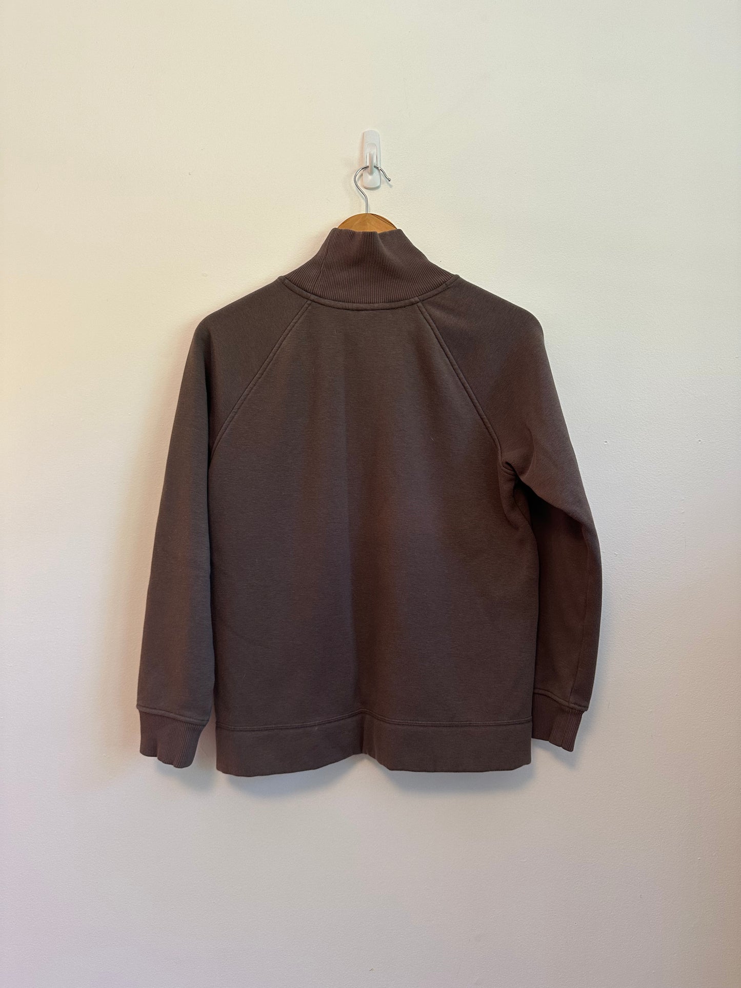 Athleta Cozy Karma Twist Neck Sweatshirt in Brown | Size XS