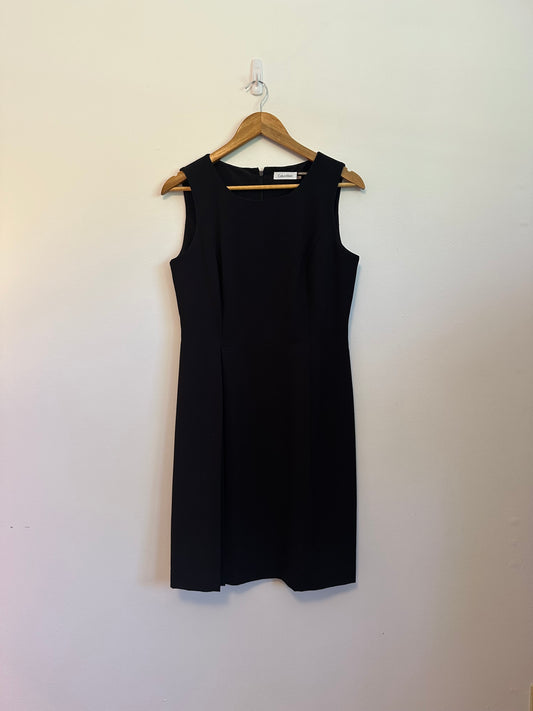 Calvin Klein Classic Black Sheath Dress | Size 8