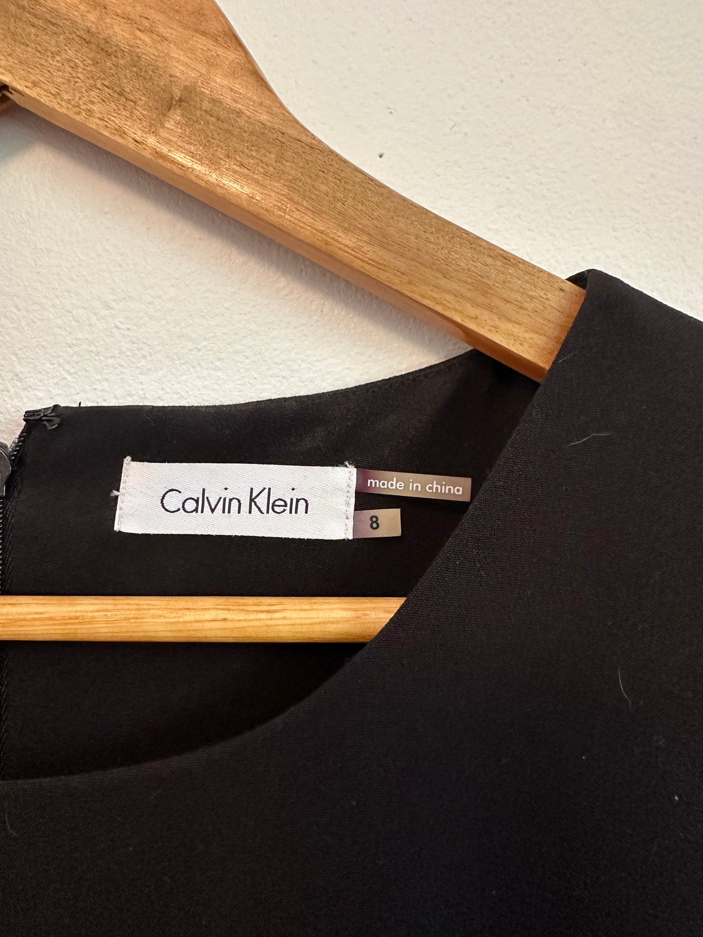 Calvin Klein Classic Black Sheath Dress | Size 8