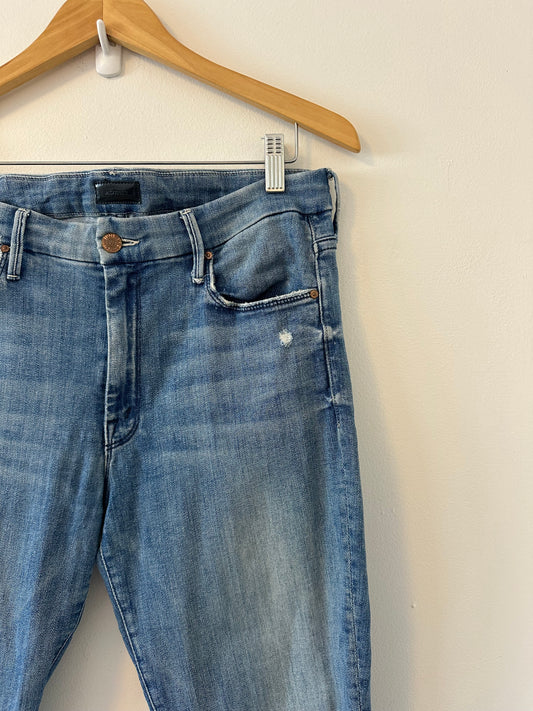 Mother The Looker Ankle Step Fray in Where There's Smoke | Size 31