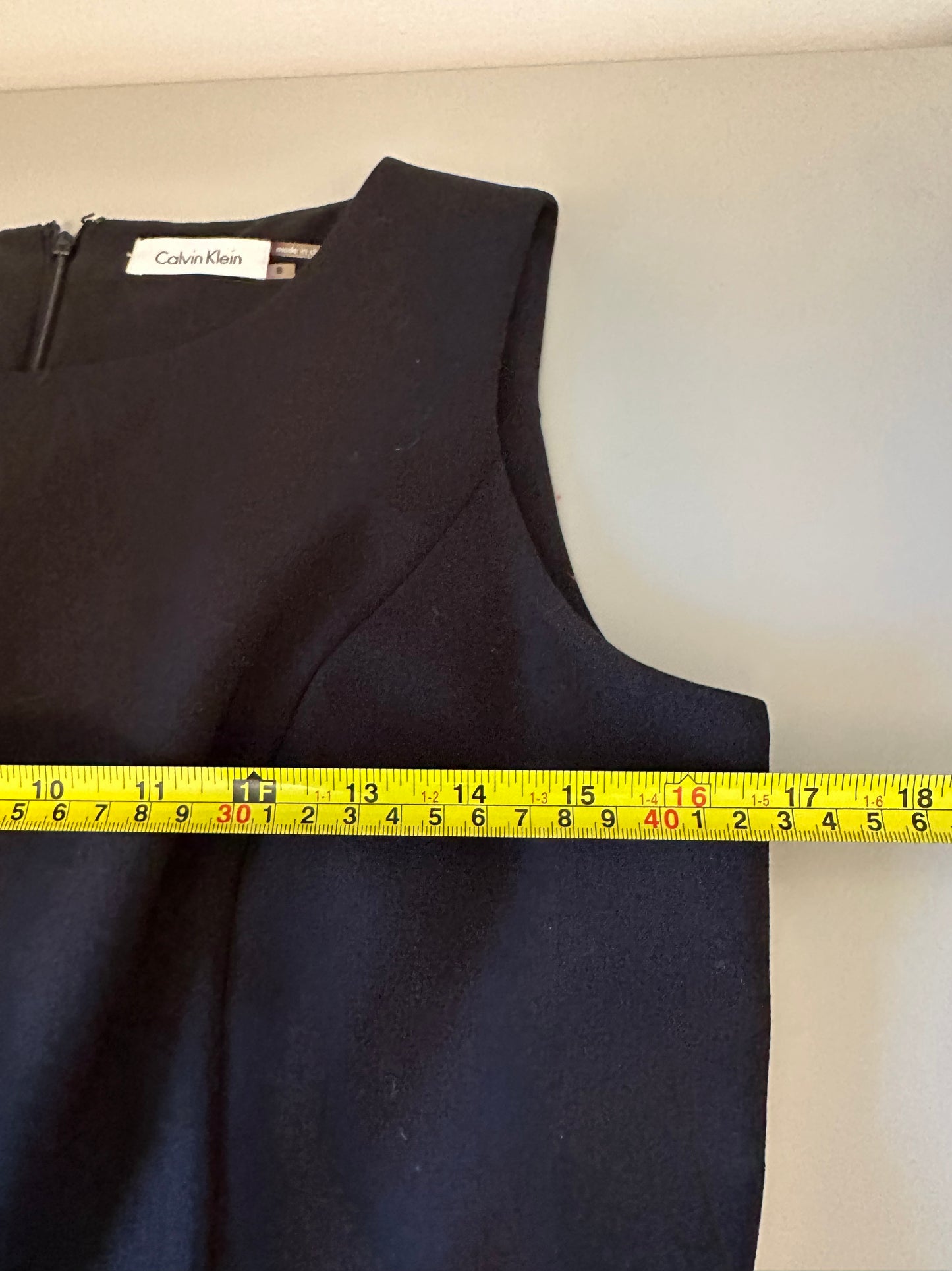 Calvin Klein Classic Black Sheath Dress | Size 8