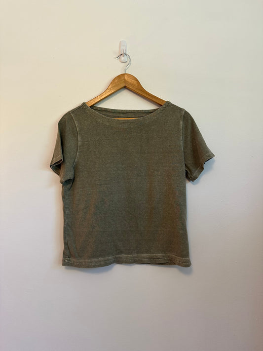 Poetry Short Sleeve Olive Green T-Shirt