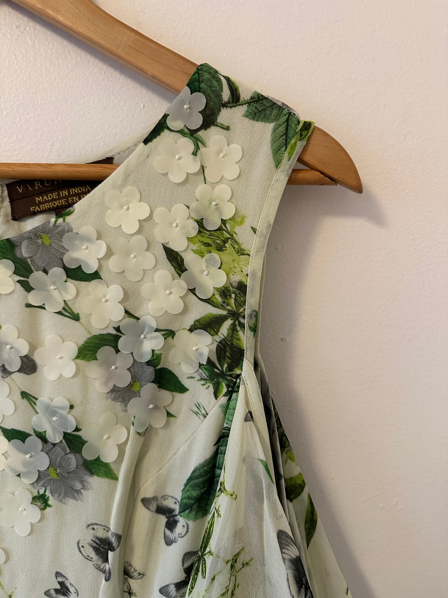 NWT Anthropologie Varun Bahl Petra Ruffled Open-Shoulder Dress | Size 8