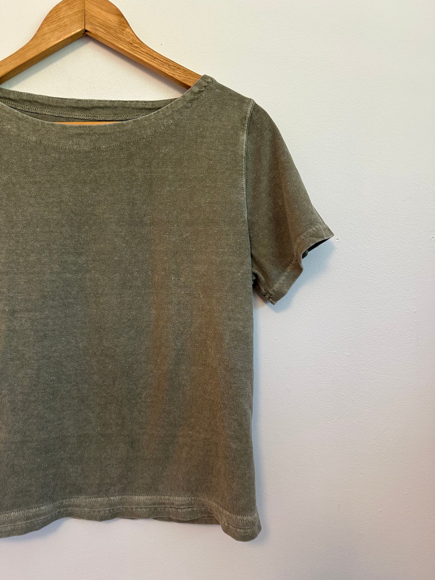 Poetry Short Sleeve Olive Green T-Shirt