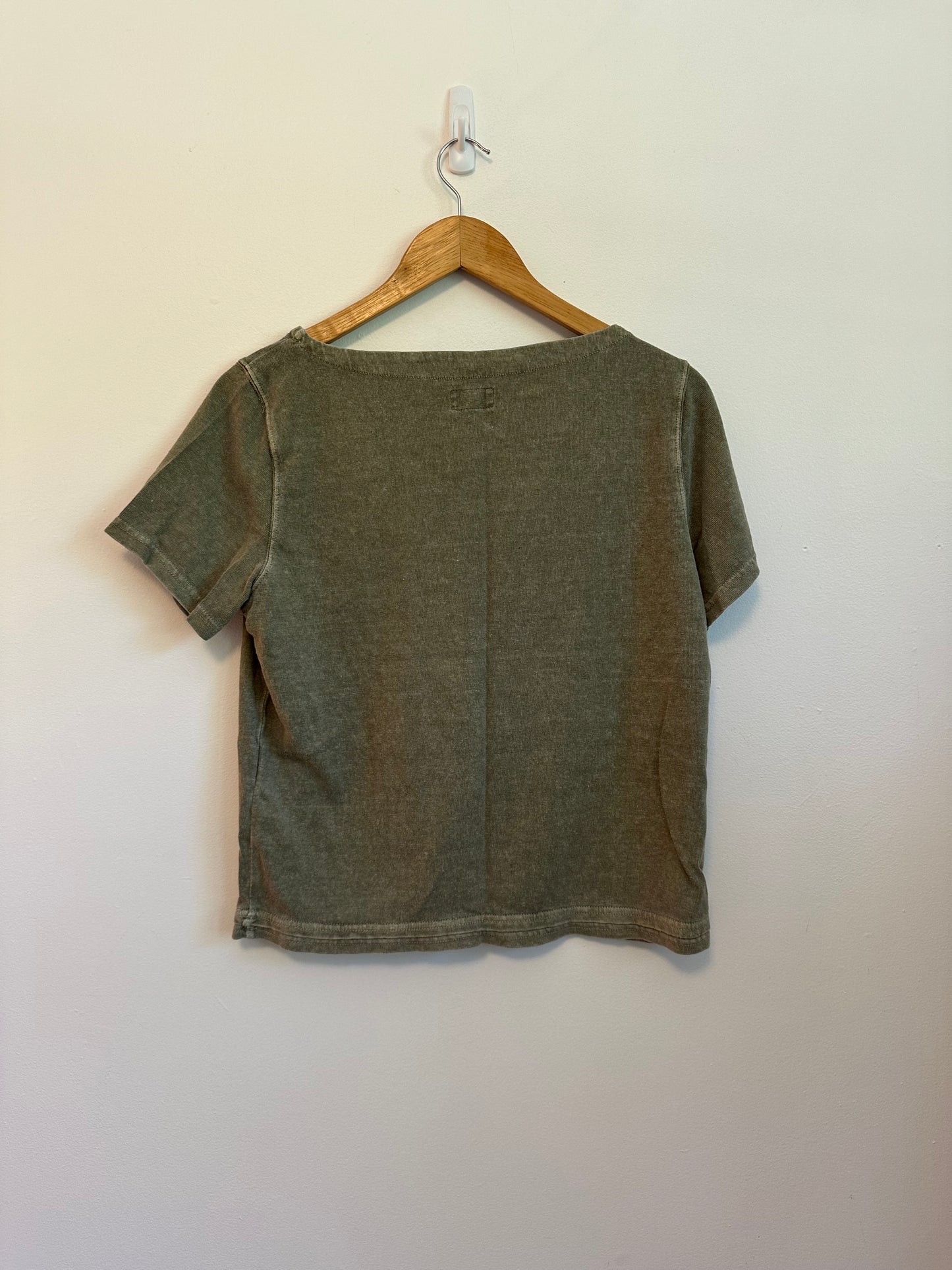 Poetry Short Sleeve Olive Green T-Shirt