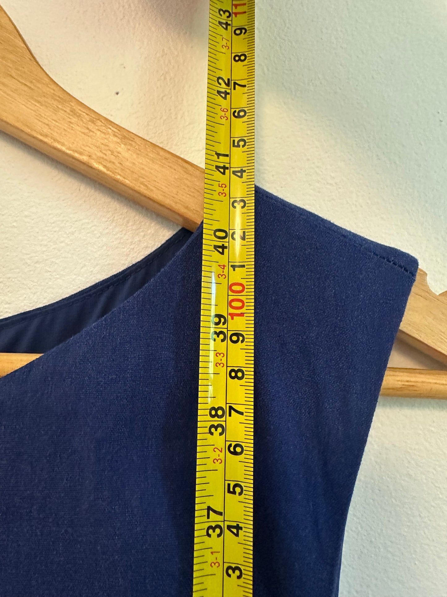 Nicole Miller Linen Blend Ruched Sheath Dress in Blue | Size 8