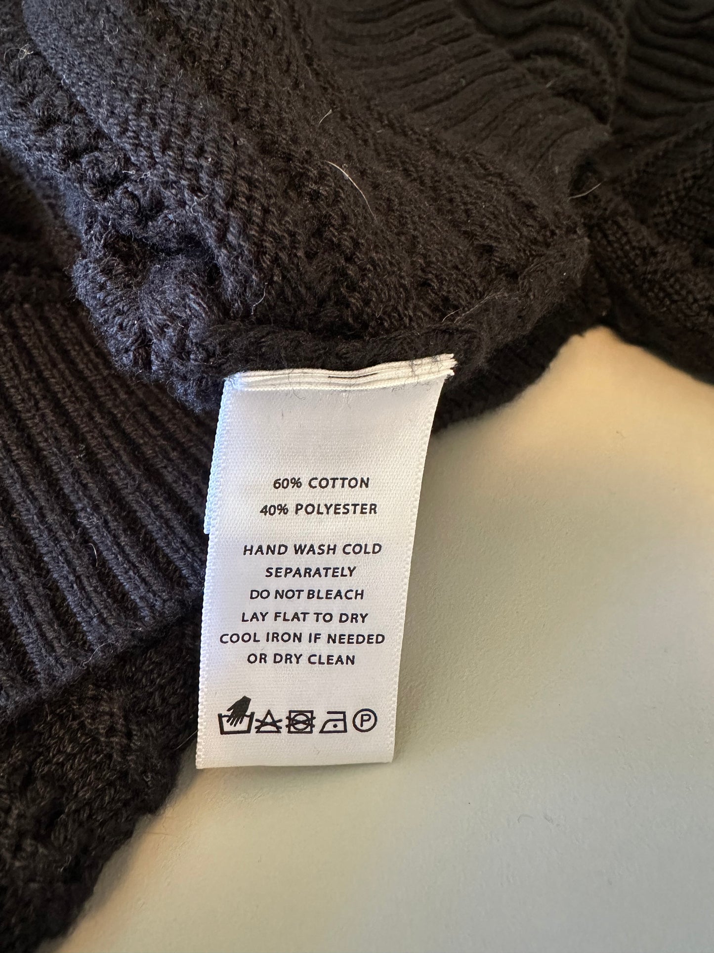 Lilla P Pointelle Half Zip Cotton Blend Sweater | Size Medium