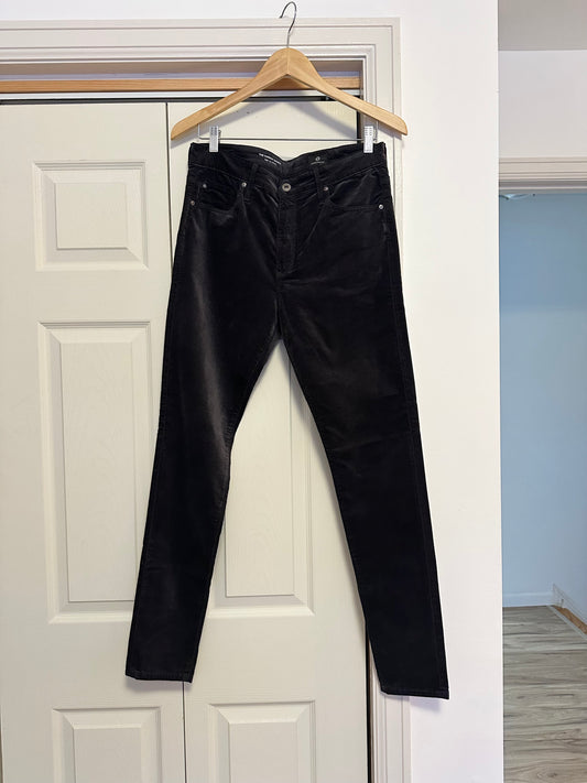 NWT AG The Farrah High Rise Skinny Jeans in Purple Velvet | Size 30