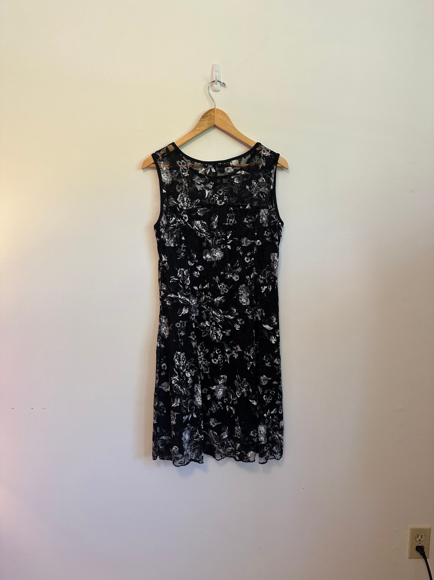 NWT Papa Sleeveless Black Dress With Lace Overlay | Size Medium