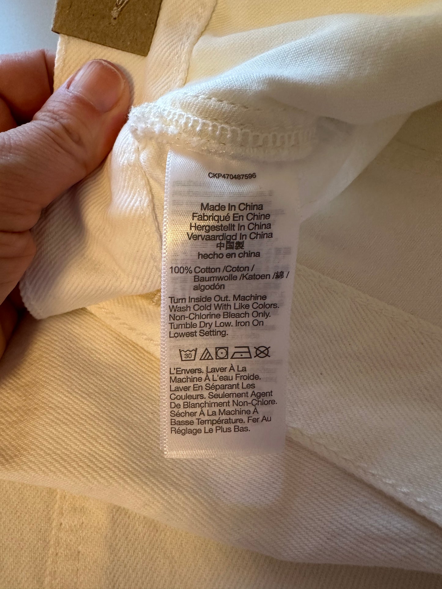 NWT Madewell White Baggy Flare Front Slit Jeans | Size 28