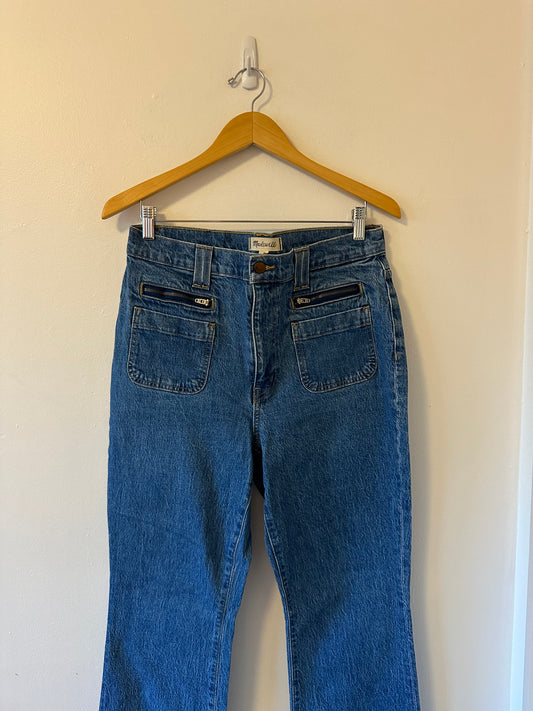Madewell The Perfect Vintage Flare Patch Pocket Jeans | Size 30