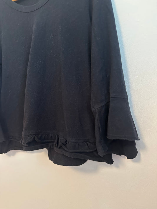 Wilt Bell Sleeve Black Sweatshirt | Size Medium