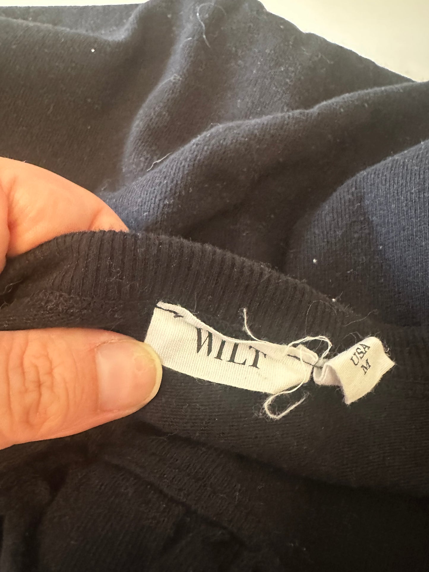 Wilt Bell Sleeve Black Sweatshirt | Size Medium