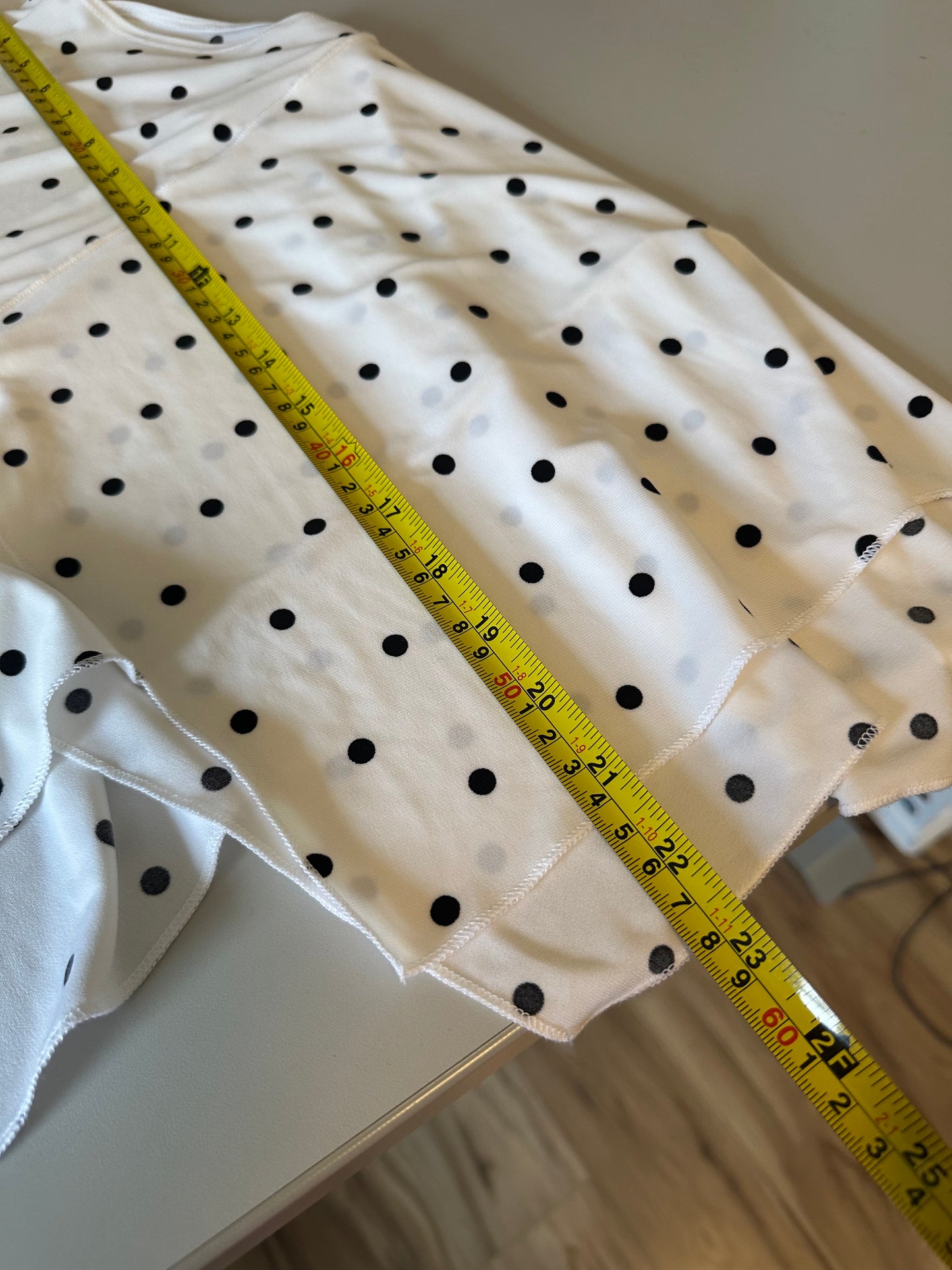 Sun Kim Black and White Polka Dot Asymmetrical Tank Top | Size Medium