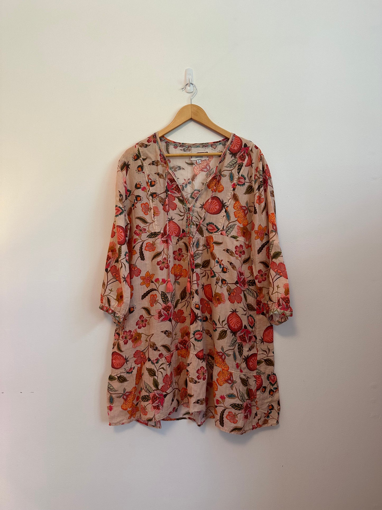 Johnny Was Floral Print Tunic Dress | Size Medium