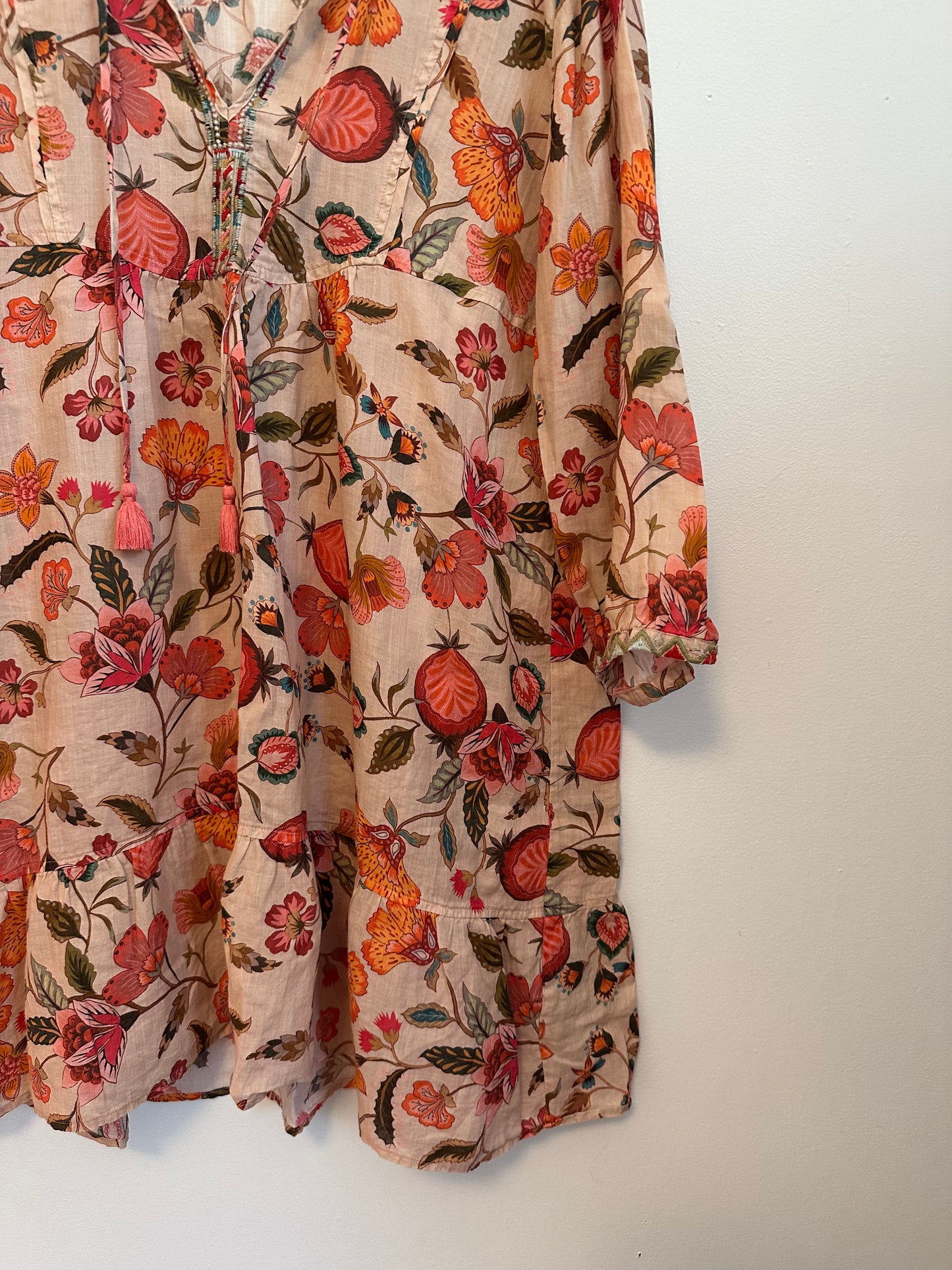Johnny Was Floral Print Tunic Dress | Size Medium