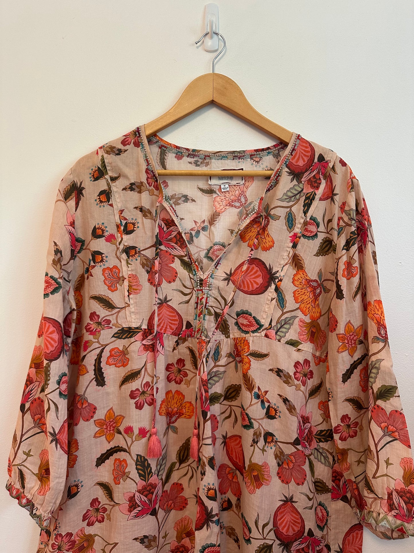 Johnny Was Floral Print Tunic Dress | Size Medium