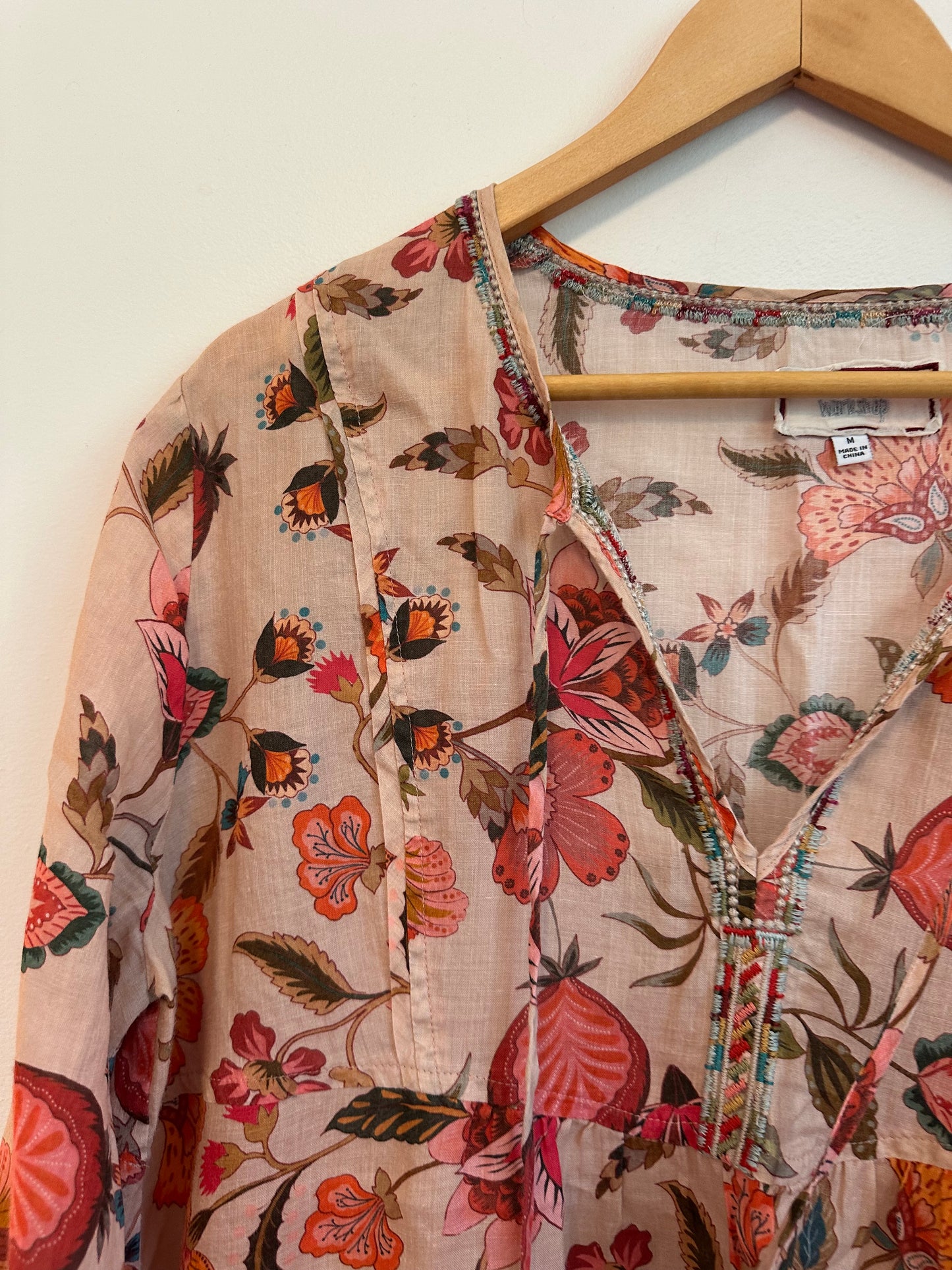Johnny Was Floral Print Tunic Dress | Size Medium