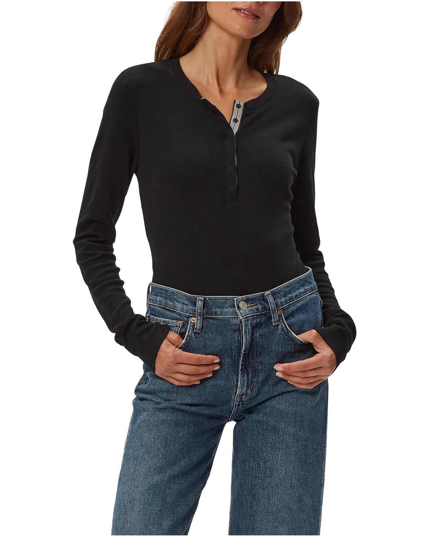 Michael Stars Minnie Henley With Snap Tape in Black | Size Small
