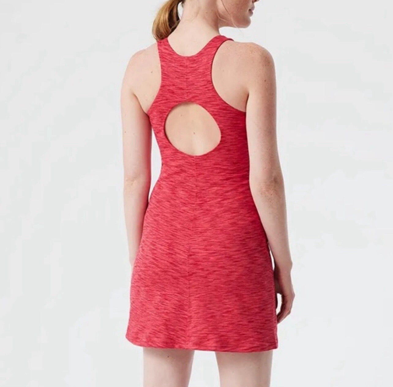 Outdoor Voices Circle Back Exercise Dress in Rose Garden Space Dye | Size Small