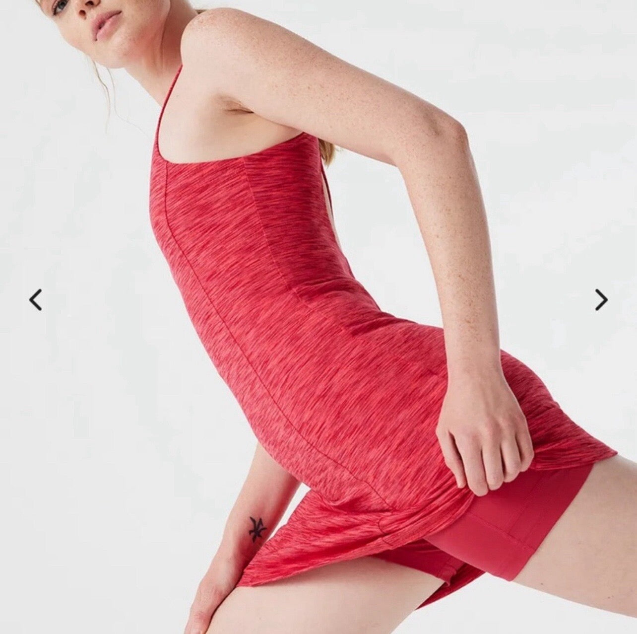 Outdoor Voices Circle Back Exercise Dress in Rose Garden Space Dye | Size Small