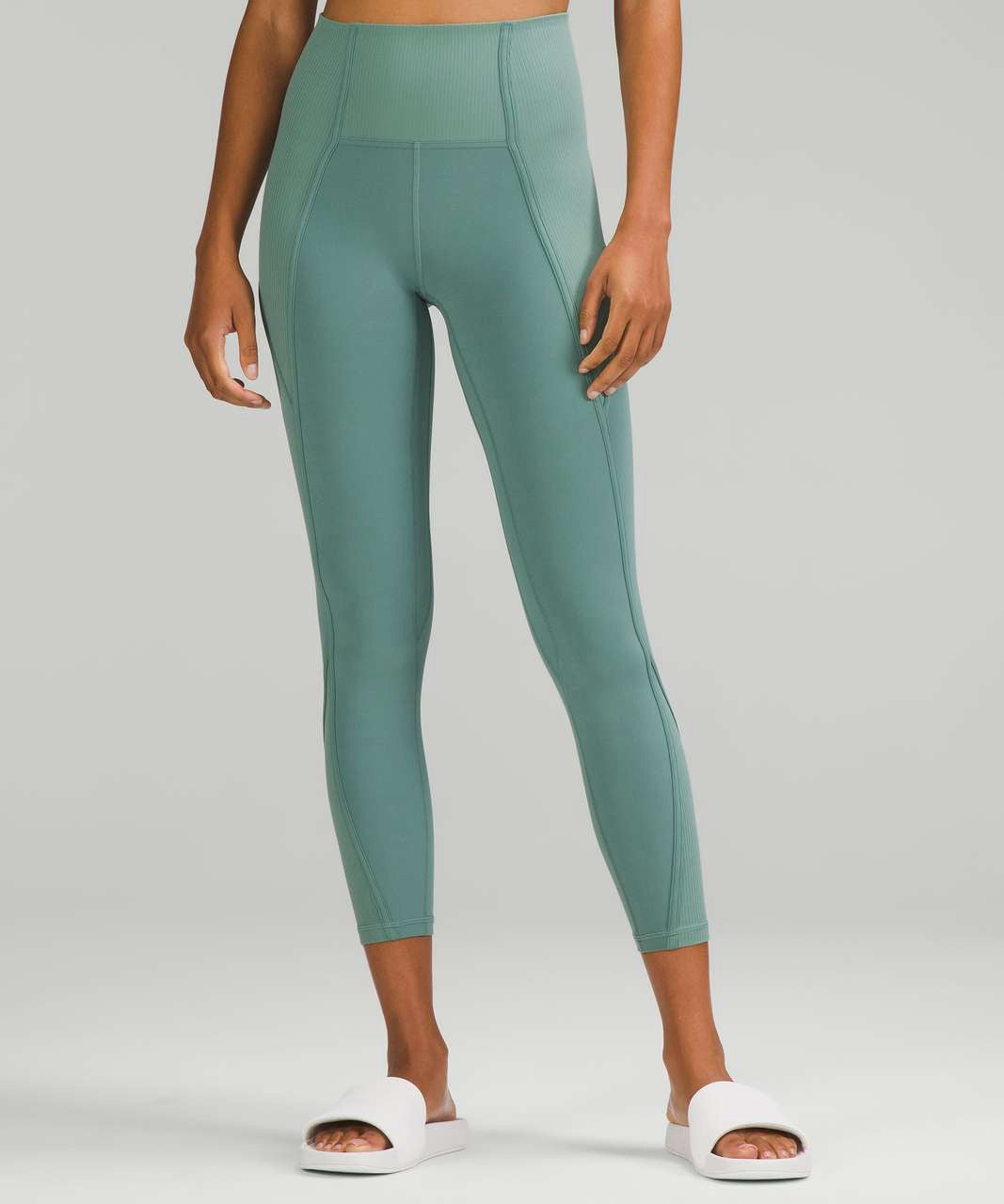 Lululemon Align Ribbed Panel High-Rise Tight 25" in Tidewater Teal | Size 6