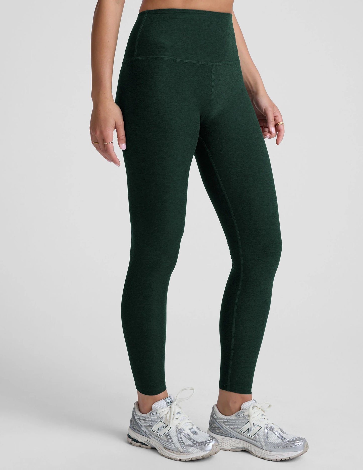 Beyond Yoga Spacedye Vitalize Leggings in Dark Spruce Green Heather | Size Small