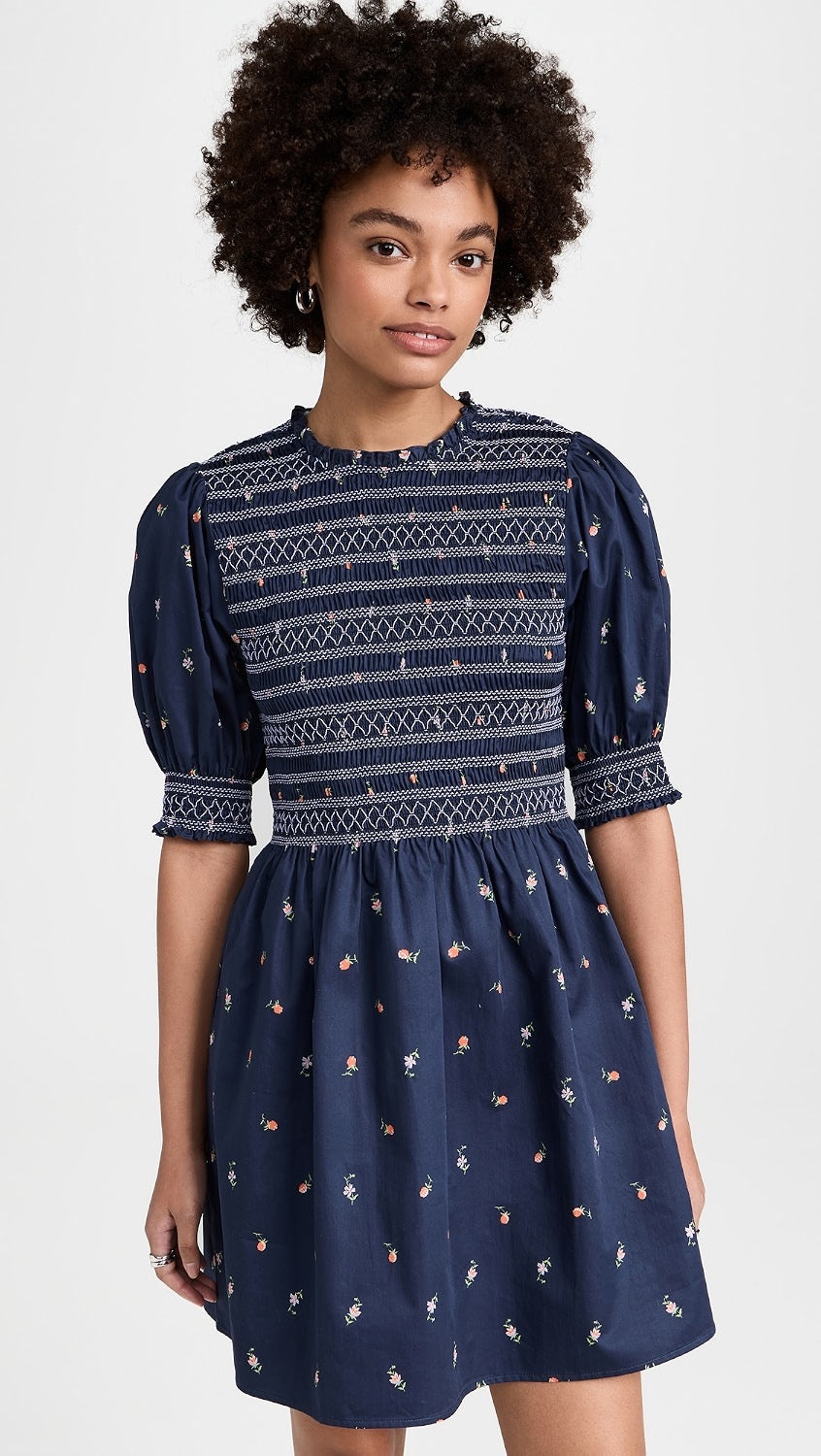 NWT Hill House The Vivi Nap Dress in Navy Petite Fleur Floral | Size Medium