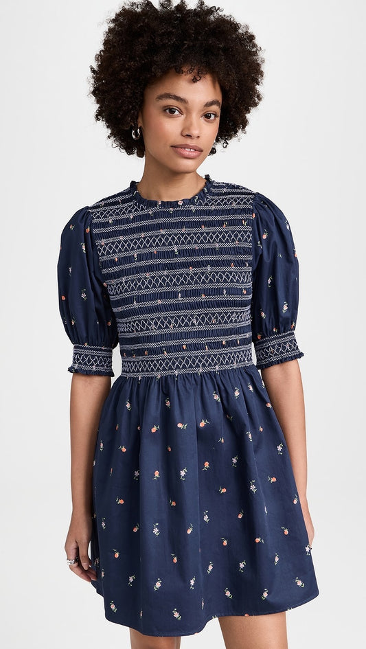 NWT Hill House The Vivi Nap Dress in Navy Petite Fleur Floral | Size Medium