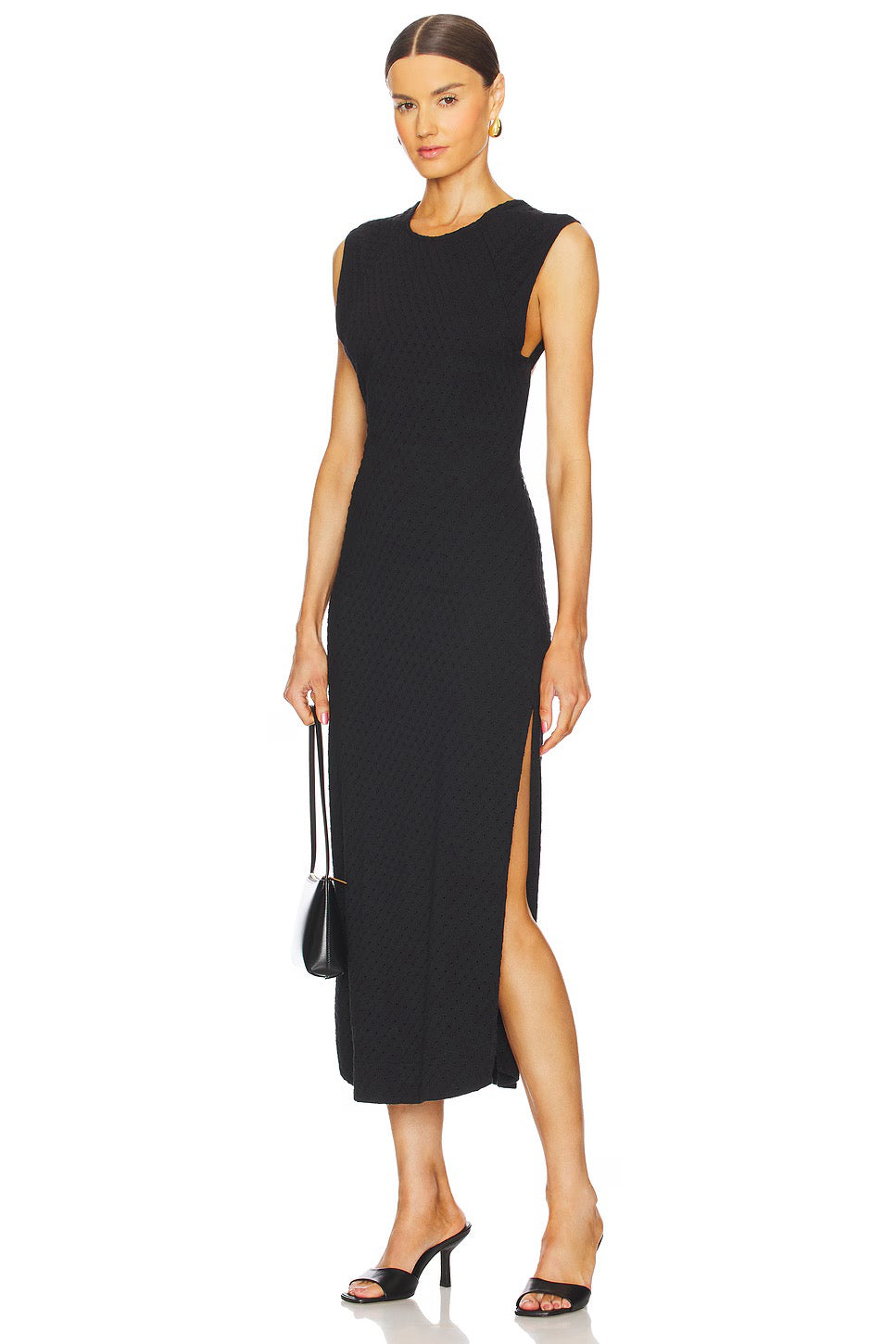 NWT Free People Eventide Midi Dress in Black | Size Large