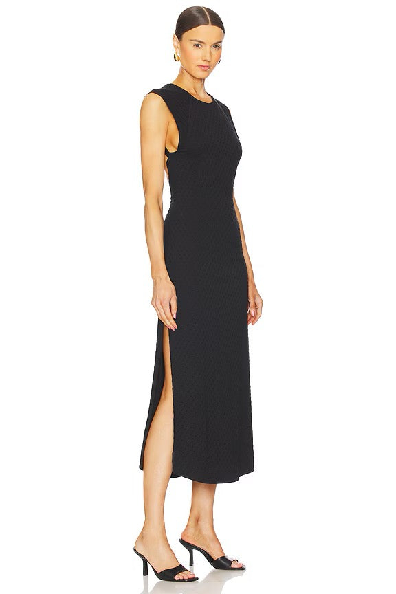 NWT Free People Eventide Midi Dress in Black | Size Large