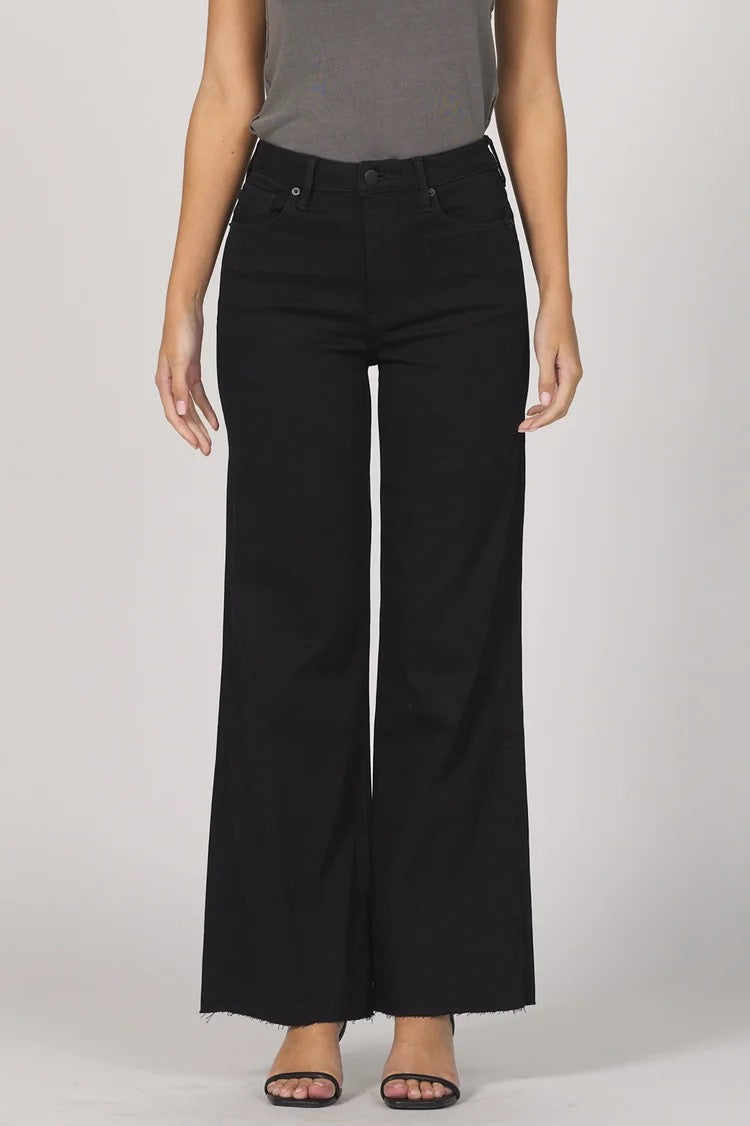 NWT Dear John Denim Fiona Wide Leg Black Jeans | Size 32