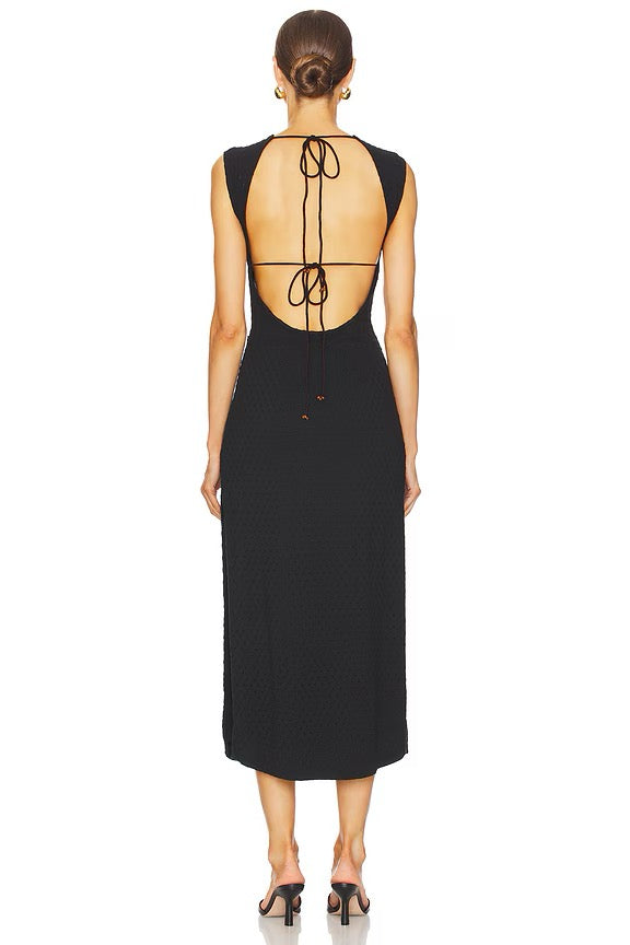 NWT Free People Eventide Midi Dress in Black | Size Large
