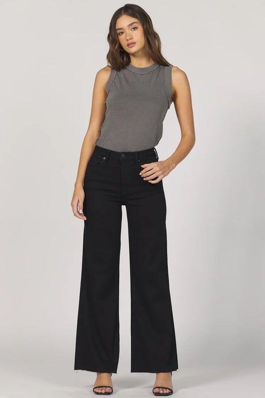 NWT Dear John Denim Fiona Wide Leg Black Jeans | Size 32