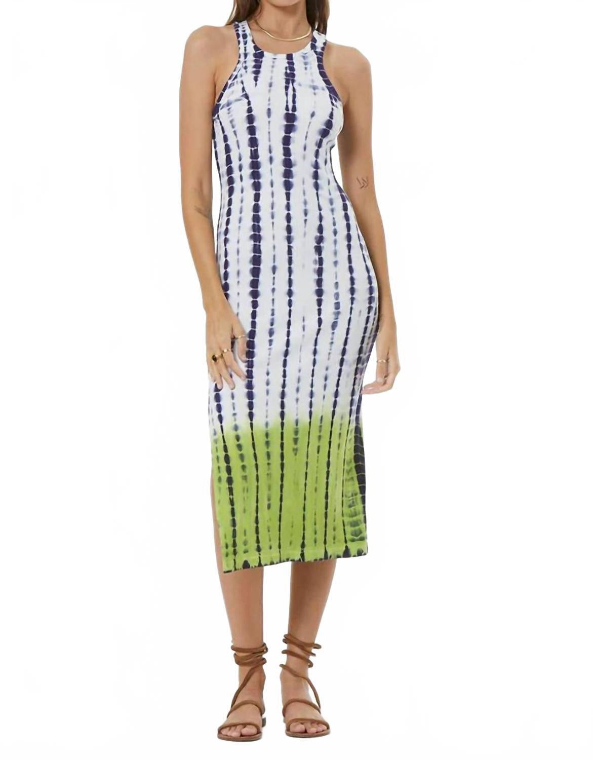 Young Fabulous & Broke Iggy Ribbed Tie Dye Tank Dress | Size Medium