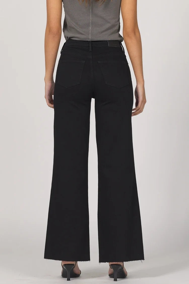 NWT Dear John Denim Fiona Wide Leg Black Jeans | Size 32