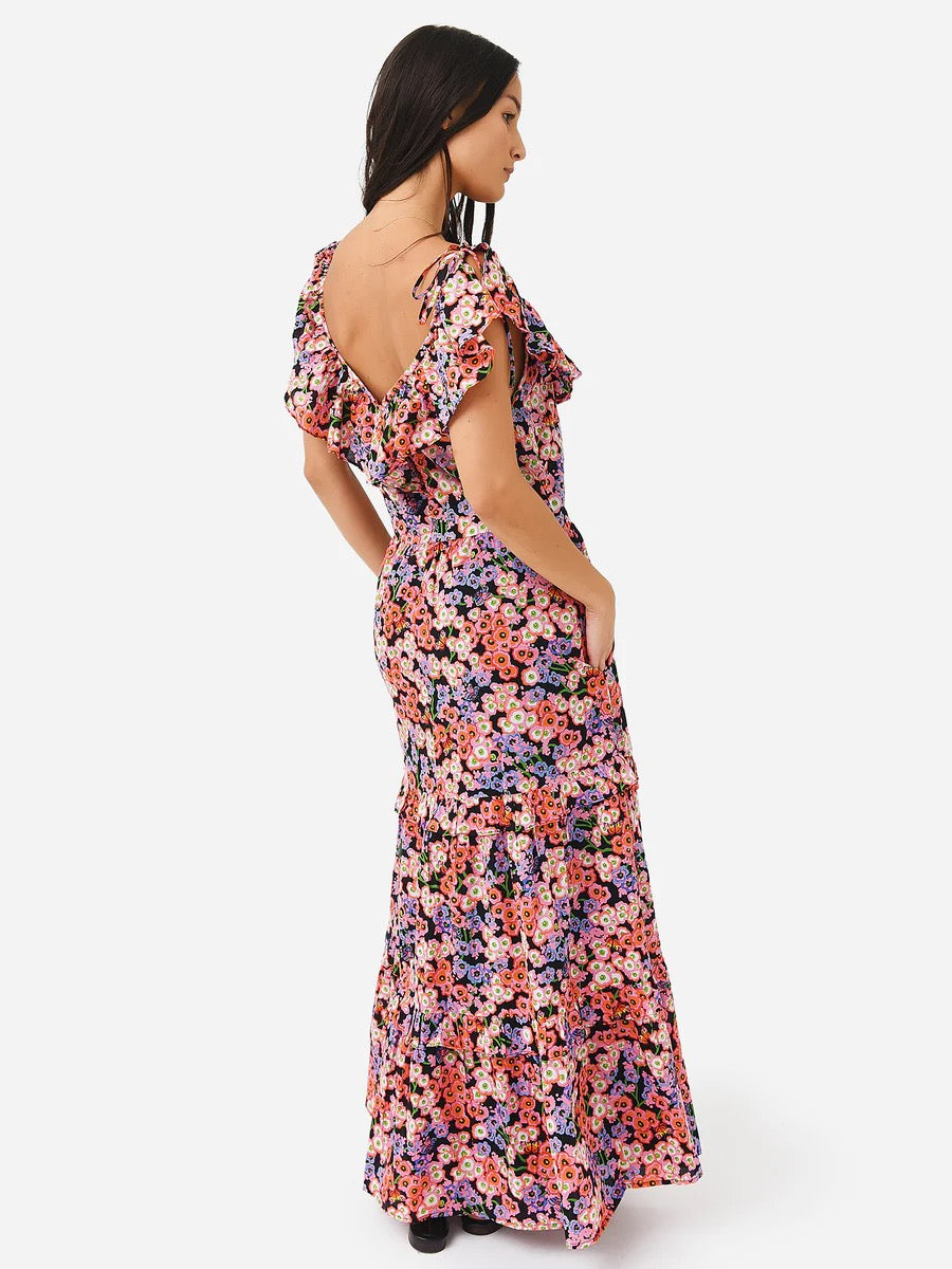 NWT Banjanan Cotton Floral Iggy Maxi Dress | Size Large